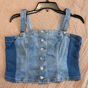American Eagle Outfitters Denim Crop Top